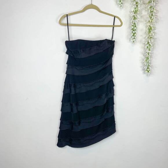 NWT WHITE HOUSE BLACK MARKET strapless textured sheath dress whimsigoth 2902